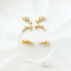 18K Elk Pendant DIY Earrings Necklace Jewelry Bracelet Accessories