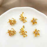 18K 3D Flower Pendant DIY Earrings Hairpin Necklace Material Brooch Accessory