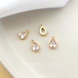 18K Zircon Small Pendant for DIY Earrings Necklace Bracelet