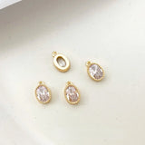 18K Zircon Small Pendant for DIY Earrings Necklace Bracelet