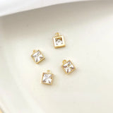 18K Zircon Small Pendant for DIY Earrings Necklace Bracelet