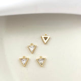 18K Zircon Small Pendant for DIY Earrings Necklace Bracelet