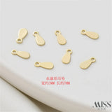 18K Teardrop Love Pendant DIY Chain Accessories