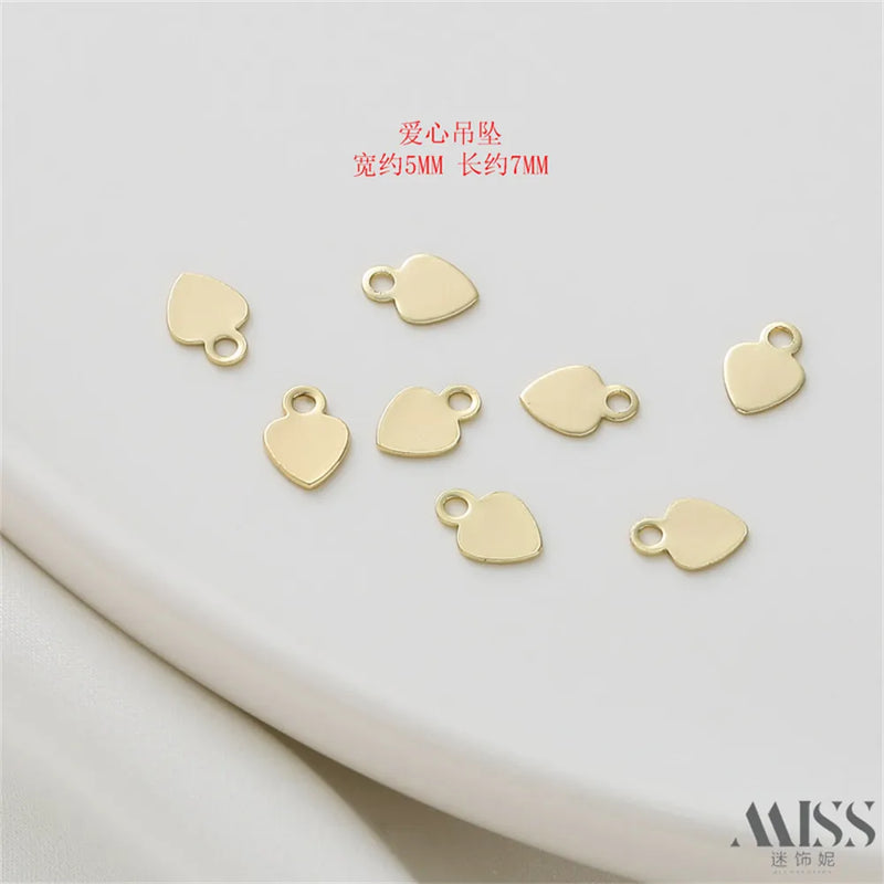 18K Teardrop Love Pendant DIY Chain Accessories