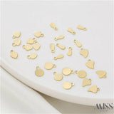 18K Teardrop Love Pendant DIY Chain Accessories