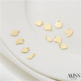 18K Teardrop Love Pendant DIY Chain Accessories
