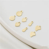 18K Teardrop Love Pendant DIY Chain Accessories