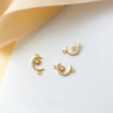 18K Star & Moon Jewelry Set Zircon Planet DIY Accessories