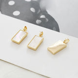 18K Electroplated Moon Shell Pendant DIY Earrings Necklace Accessories