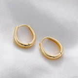 18K Plated Small Earring Clasp DIY Circle Earring Material 2pcs