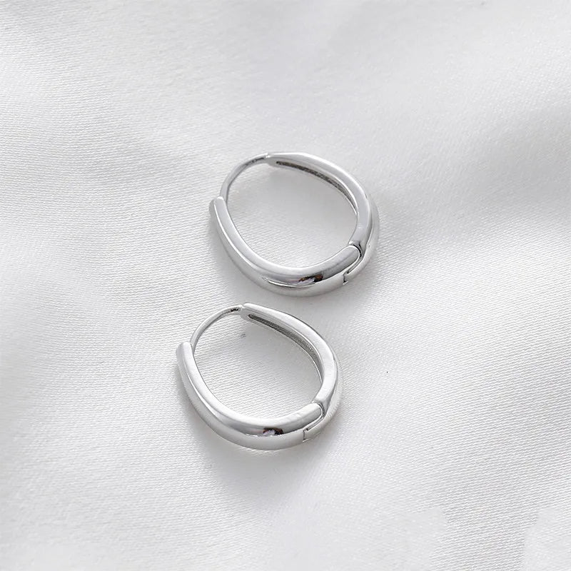 18K Plated Small Earring Clasp DIY Circle Earring Material 2pcs