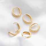 18K Plated Small Earring Clasp DIY Circle Earring Material 2pcs