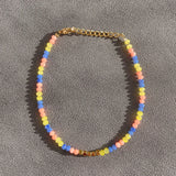 18KGF Colorful Stone Beads Bracelets Set Hand Jewelry Bangle Party Gift