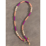18KGF Natural Crystal Pearl Beads Choker Necklace