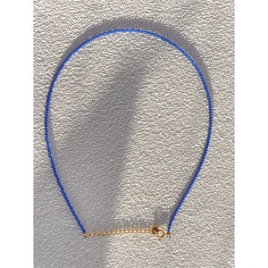 18KGF Natural Crystal Beads Choker Healing Necklace for Women