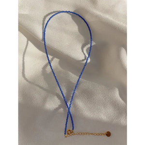 18KGF Natural Crystal Beads Choker Healing Necklace for Women