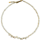 18KGF Freshwater Pearl Choker Necklace Baroque Pearl Wedding