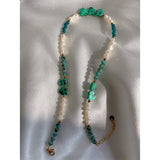 18KGF Freshwater Pearl Necklace Bohemian Beach Jewelry Women Stone Choker