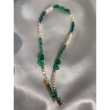 18KGF Freshwater Pearl Necklace Bohemian Beach Jewelry Women Stone Choker