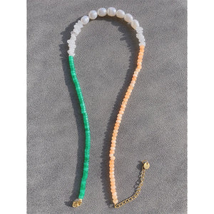 18KGF Freshwater Pearl Stone Choker Necklace