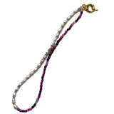 18KGF Nature Stone Choker Necklaces Freshwater Pearl Beaded Chockers