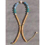 18KGF Freshwater Pearl Beads Choker Necklace for Women Colorful Charm Jewelry