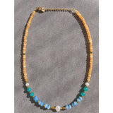 18KGF Freshwater Pearl Beads Choker Necklace for Women Colorful Charm Jewelry