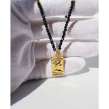18KGF Crystal Beads Pendant Necklace Female Jewelry Women Necklaces Bijoux Femme