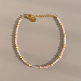 18KGF Women Natural Crystal Bracelet Small Nature Freshwater Pearl Bracelets