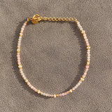18KGF Women Natural Crystal Bracelet Small Nature Freshwater Pearl Bracelets