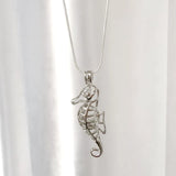 18KGP Sea Horse Cage Locket Pendant for DIY Jewellery