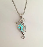 18KGP Sea Horse Cage Locket Pendant for DIY Jewellery