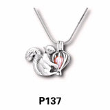 Squirrel Locket Cage Pendant Finding for Pearl Gem Bead Necklace P137