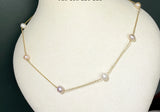 18KGP Baby's Sky Freshwater Pearl Clavicle Necklace