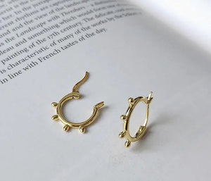 Women's 925 Sterling Silver Geometric Hoop Earrings