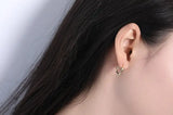 Women's 925 Sterling Silver Geometric Hoop Earrings