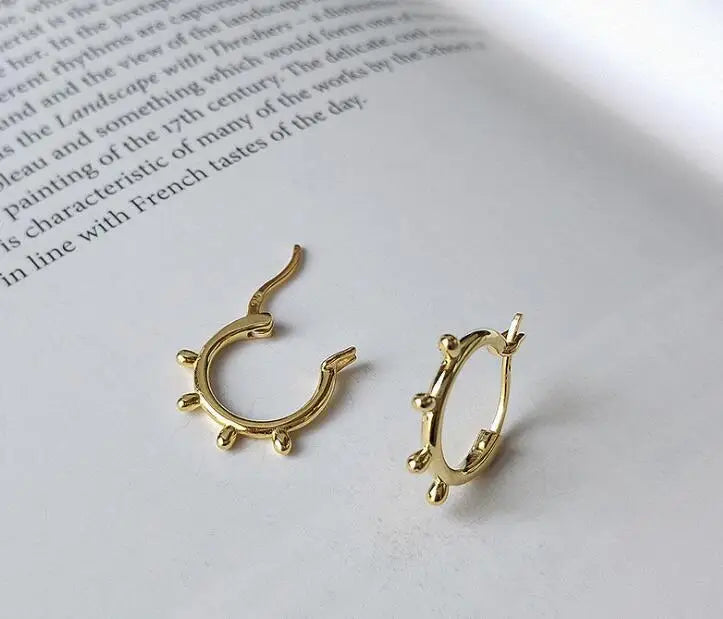 Women's 925 Sterling Silver Geometric Hoop Earrings
