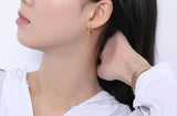 Women's 925 Sterling Silver Geometric Hoop Earrings