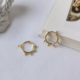 Women's 925 Sterling Silver Geometric Hoop Earrings