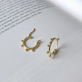 Women's 925 Sterling Silver Geometric Hoop Earrings