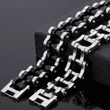 18MM Stainless Steel Bikers Bracelet Rock And Roll