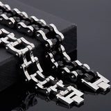 18MM Stainless Steel Bikers Bracelet Rock And Roll