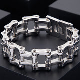 18MM Stainless Steel Bikers Bracelet Rock And Roll