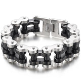 18MM Stainless Steel Bikers Bracelet Rock And Roll