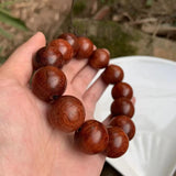 18MM Natural Rosewood Bracelet Crystal Gift Woman Round Beads Jewelry