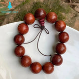 18MM Natural Rosewood Bracelet Crystal Gift Woman Round Beads Jewelry