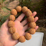 18MM Natural Walnut Bracelet Round Beads Jewelry Gift