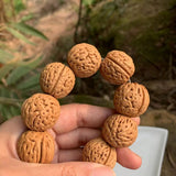 18MM Natural Walnut Bracelet Round Beads Jewelry Gift