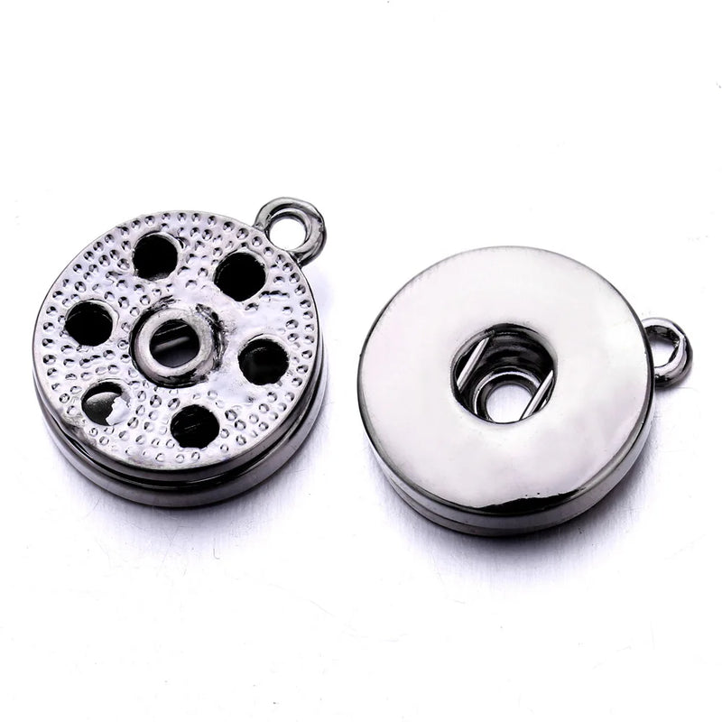 18MM Ginger Snap Button Base Pendant Charms For DIY Snaps Necklace