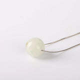 Natural Jade Pendant Round Beads Medulla Necklace